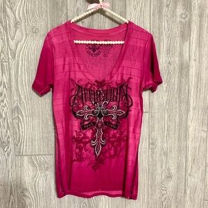 💖🖤Women’s Affliction Deep V-neck Top💖🖤